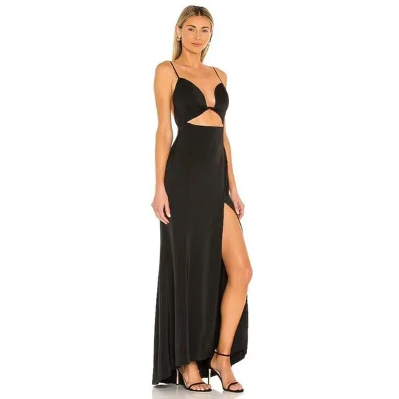 NBD Charlise Black Twisted Cut Out Maxi Gown XSmall New Women’s long dress - Picture 3 of 8